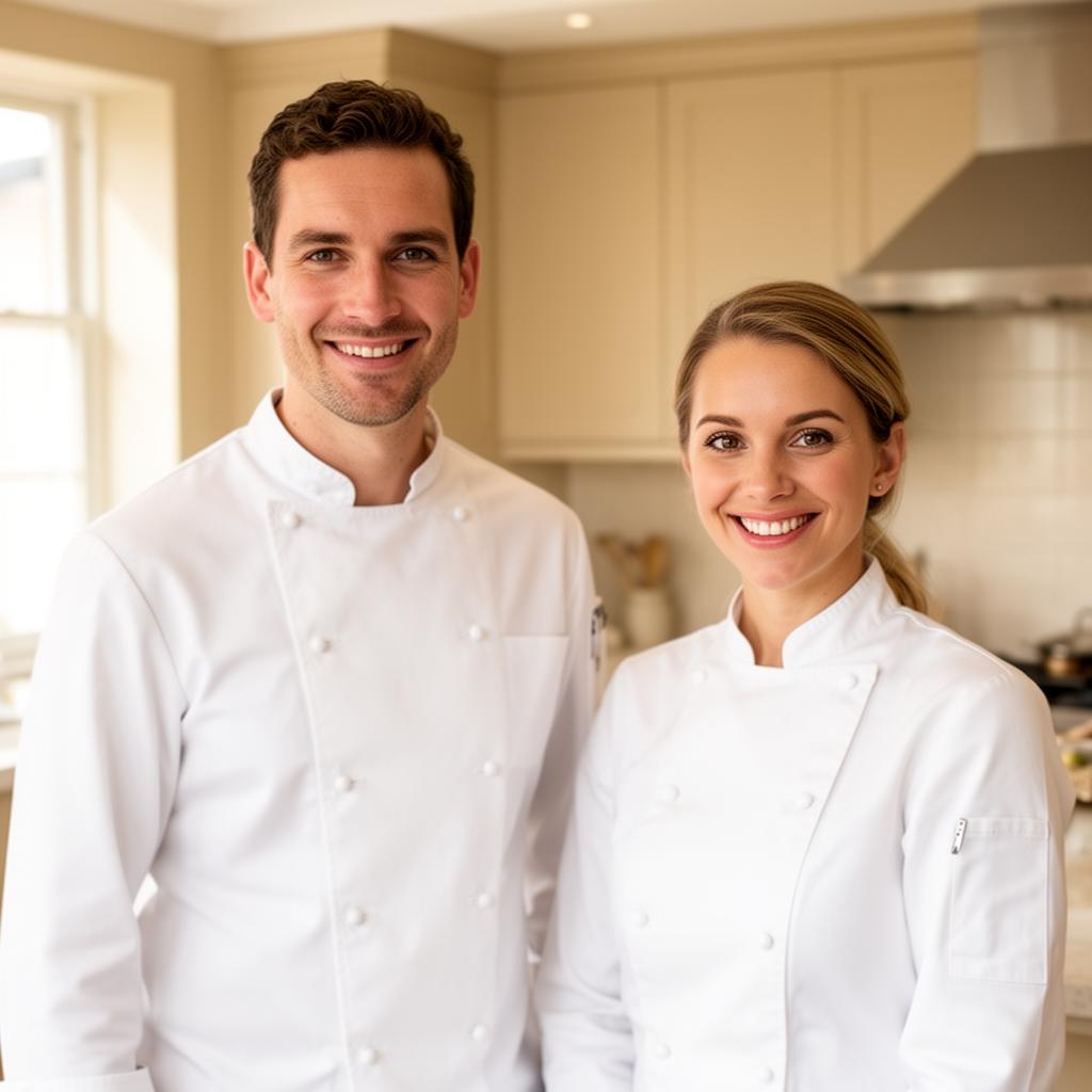 Chefs Rodrigo Alves e Carolina Souza